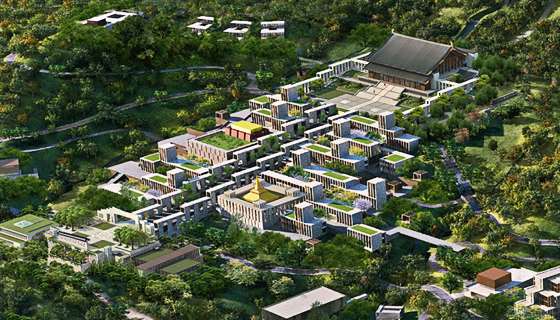 南海佛学院大法堂及滨海平台