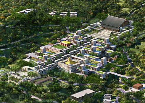 南海佛学院大法堂及滨海平台